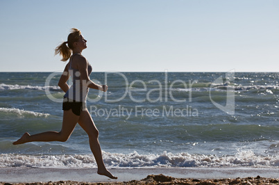 beauty woman run