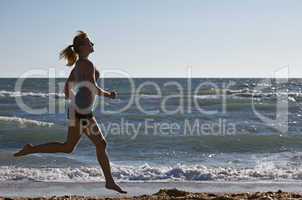 beauty woman run