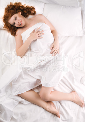 beauty nude woman in  bed