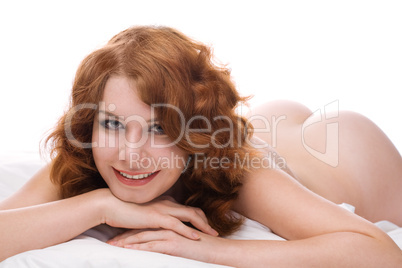 beauty nude woman in  bed