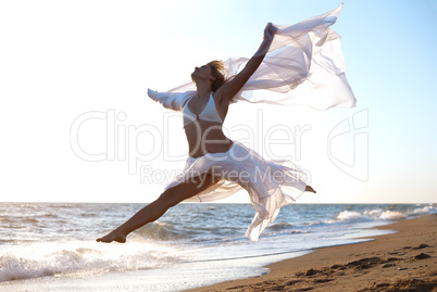 Woman jumping