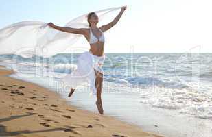 Woman jumping