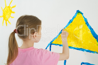 beauty child painting