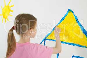 beauty child painting