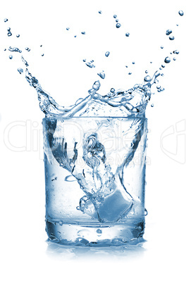 water splash in glass