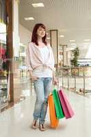 shopping woman in mall