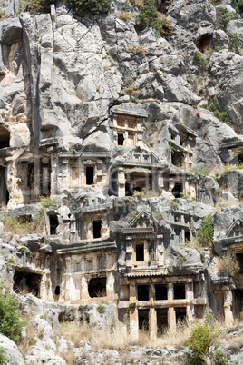 Ancient Lycian tombs in Myra