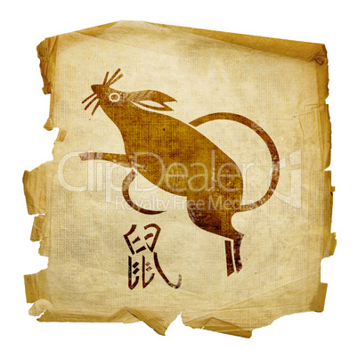 Rat  Zodiac icon, isolated on white background.