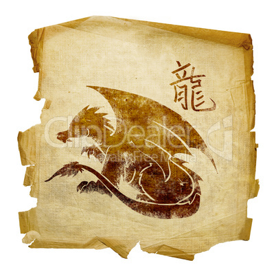 Dragon Zodiac icon, isolated on white background.