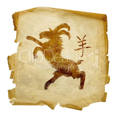 Goat  Zodiac icon, isolated on white background.
