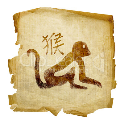 Monkey  Zodiac icon, isolated on white background.