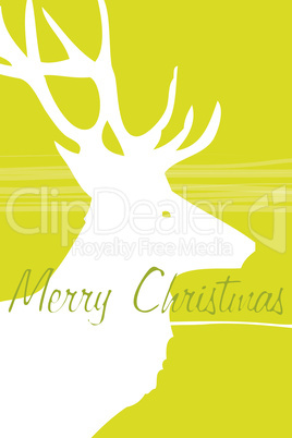 green christmas deer card
