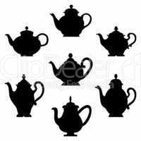 Set of coffee or teapots