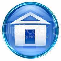 home icon blue, isolated on white background
