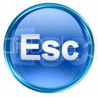 Esc icon blue, isolated on white background