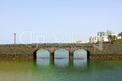 Brücke in Arrecife, Lanazarote, Kanaren, Spanien, Europa