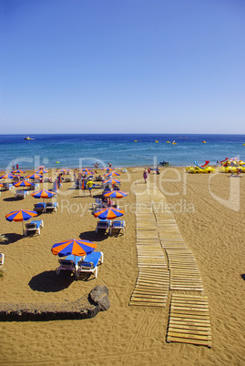 Strandleben, Puerto del Carmen, Lanzarote, Spanien