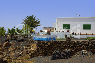 Wohnkultur auf Lanzarote, Kanaren, Spanien, Europa