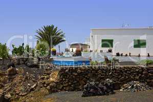 Wohnkultur auf Lanzarote, Kanaren, Spanien, Europa