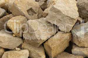 Heap big limestone
