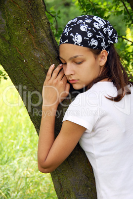 Teenage girl portrait outdoor