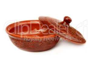 Annealed clay bowl and cover