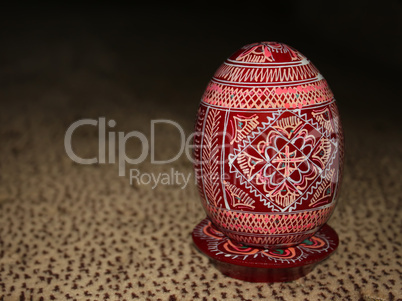 Painted Wooden Easter egg