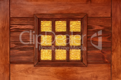 Yellow decorative stained-glass window