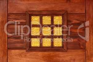 Yellow decorative stained-glass window