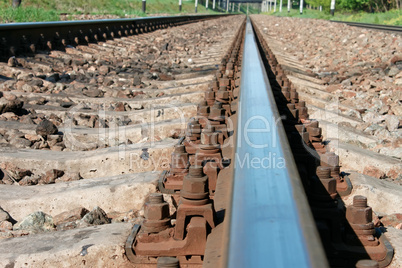 Railway rail that goes afield