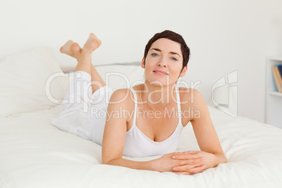 Woman lying on her belly