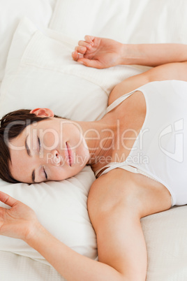 Calm woman sleeping