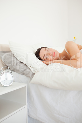 Portrait of a beautiful woman sleeping