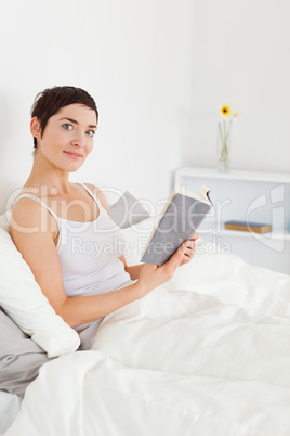 Woman holding a book