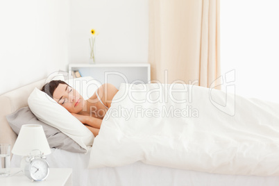 Cute woman sleeping