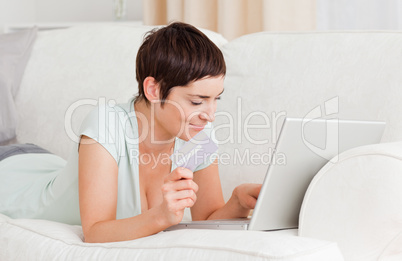 Woman shopping online