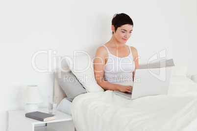 Beautiful woman using a laptop