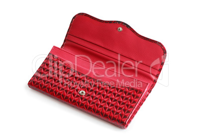 Red Open Change Purse