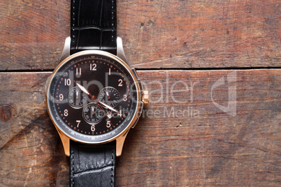 Wristwatch On Wood