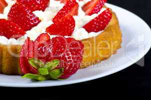 strawberry pie and  with cream