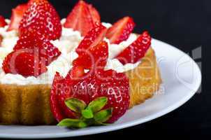 strawberry pie and  with cream