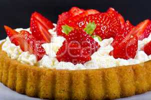 strawberry pie and  with cream