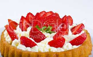 strawberry pie and  with cream