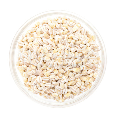 pearl barley in a glass bowl
