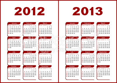 Calendar 2012,2013.