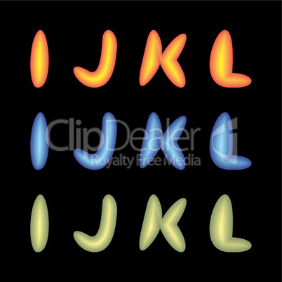 Letters IJKL.