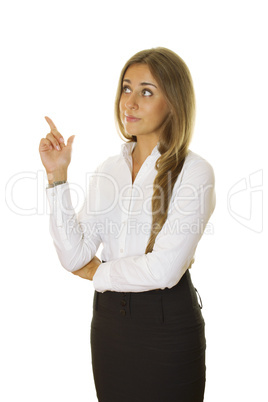 Close-up of a young woman gesturing