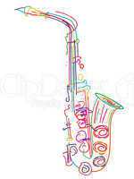 Stylized saxophone
