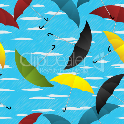 Umbrellas repeating pattern