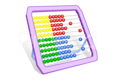 Multi-coloured abacus